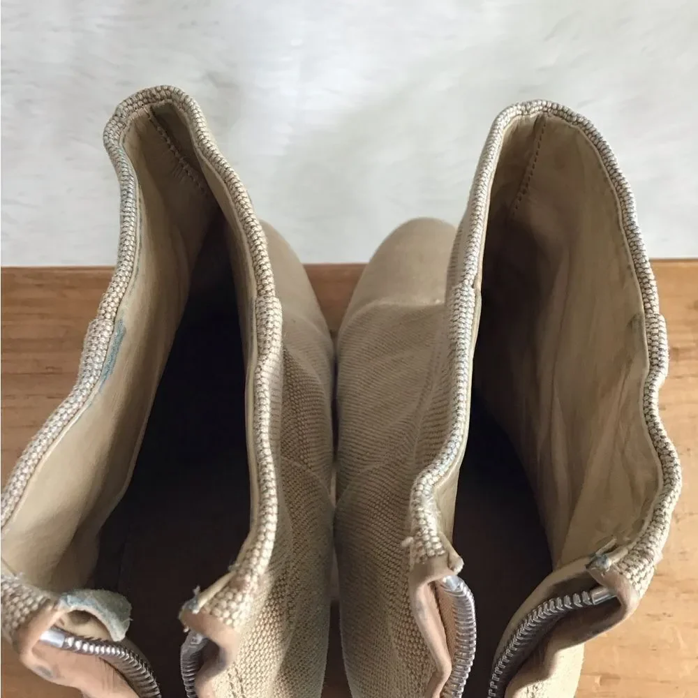 Rag & Bone Newbury Canvas Ankle Boots Size 8.5